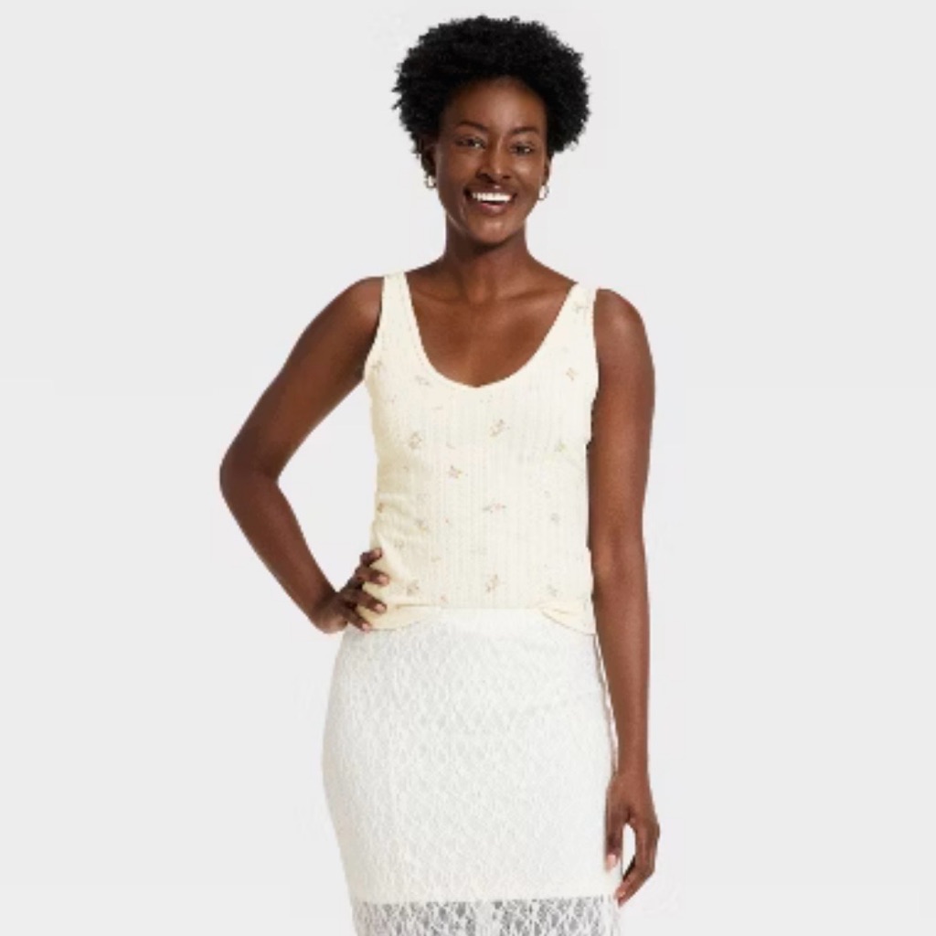 Universal Thread Cream Textured Top